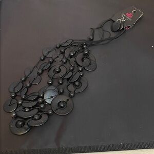 Paparazzi Midnight Black Layered Necklace